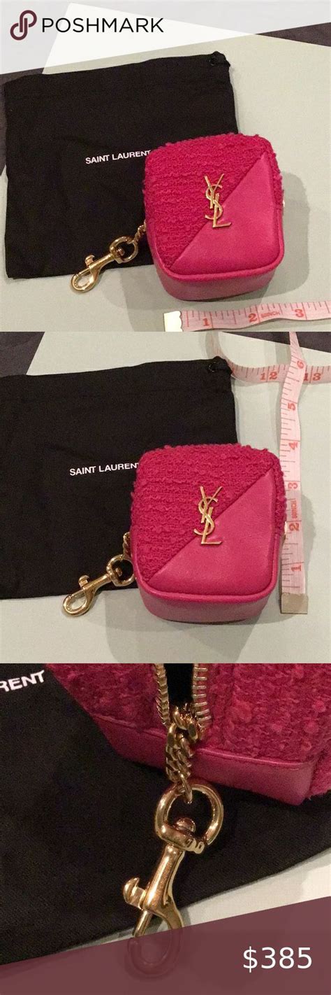 ysl key pouch pink gold|YSL keychains.